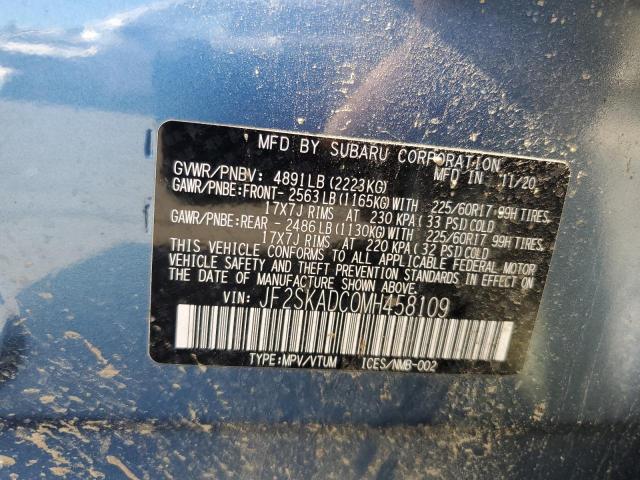 Photo 10 from auction – 2021 SUBARU FORESTER with VIN JF2SKADC0MH458109