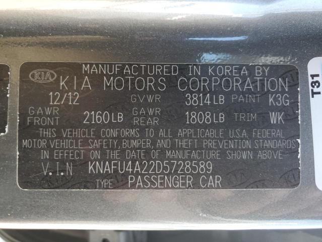 Photo 10 from auction – 2013 KIA FORTE EX with VIN KNAFU4A22D5728589