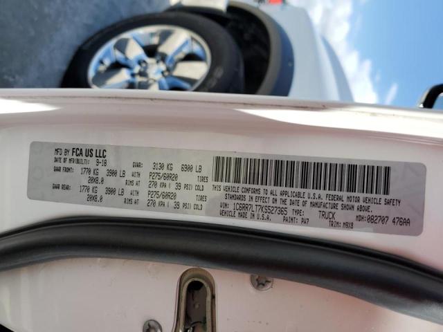 Photo 10 from auction – 2019 RAM 1500 CLASS with VIN 1C6RR7LT7KS527365