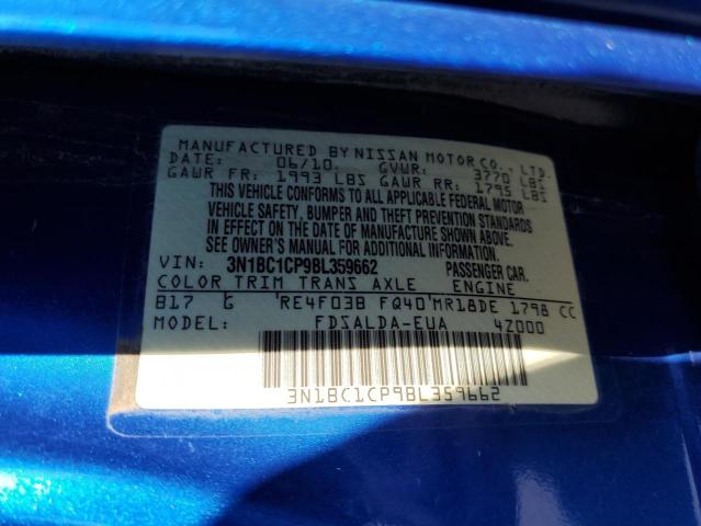 Photo 10 from auction – 2011 NISSAN VERSA S with VIN 3N1BC1CP9BL359662