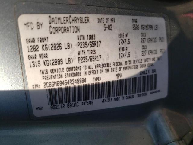 Photo 10 from auction – 2004 CHRYSLER PACIFICA with VIN 2C8GM68454R345984