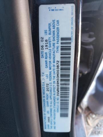 Photo 10 from auction – 2003 VOLKSWAGEN JETTA GL with VIN 3VWRK69M33M003872