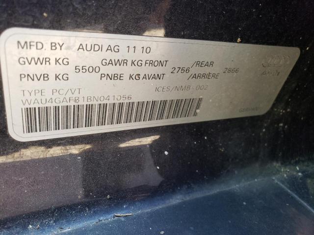 Photo 10 from auction – 2011 AUDI A6 PRESTIG with VIN WAU4GAFB1BN041056