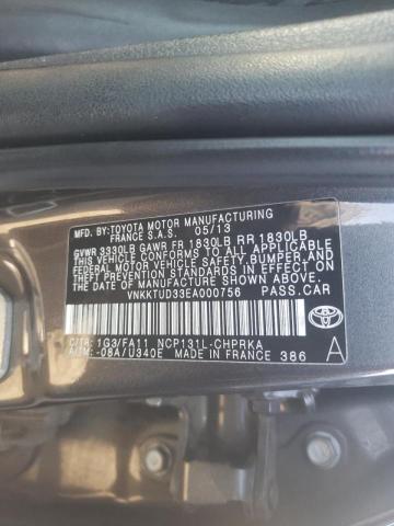 Photo 10 from auction – 2014 TOYOTA YARIS with VIN VNKKTUD33EA000756