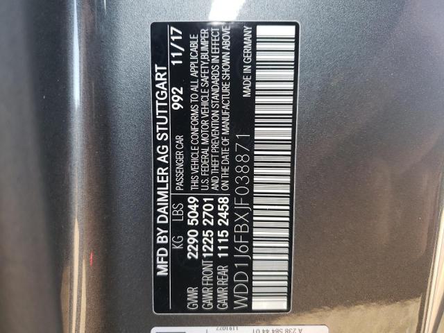 Photo 10 from auction – 2018 MERCEDES-BENZ E 400 with VIN WDD1J6FBXJF038871