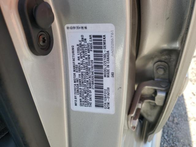 Photo 10 from auction – 2004 TOYOTA COROLLA CE with VIN 2T1BR32E34C192129
