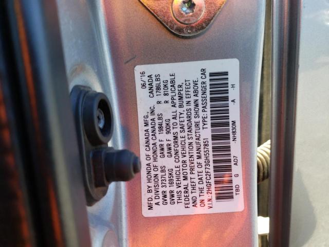 Photo 10 from auction – 2016 HONDA CIVIC EX with VIN 2HGFC2F73GH557851