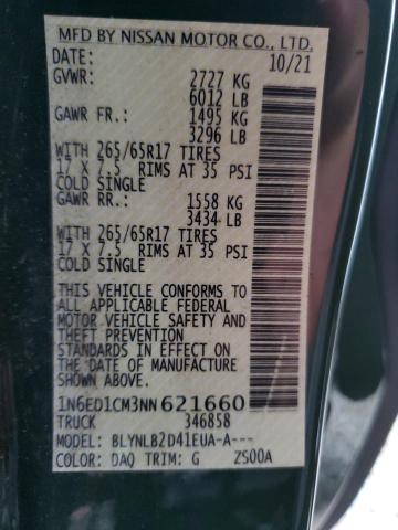 Photo 10 from auction – 2022 NISSAN FRONTIER S with VIN 1N6ED1CM3NN621660