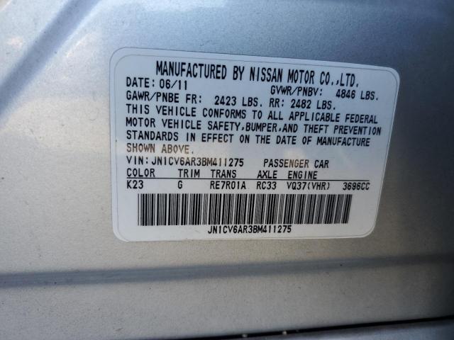 Photo 10 from auction – 2011 INFINITI G37 with VIN JN1CV6AR3BM411275