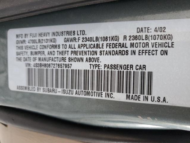 Photo 10 from auction – 2002 SUBARU LEGACY OUT with VIN 4S3BH806727657957