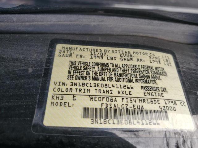 Photo 10 from auction – 2008 NISSAN VERSA S with VIN 3N1BC13E08L411266