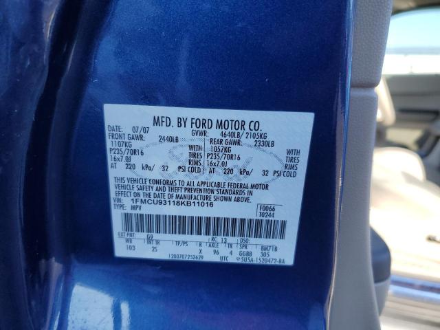Photo 10 from auction – 2008 FORD ESCAPE XLT with VIN 1FMCU93118KB11016