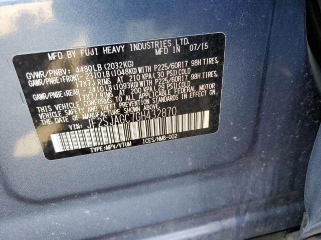 Photo 10 from auction – 2016 SUBARU FOREST 2.5 with VIN JF2SJAGC7GH432870