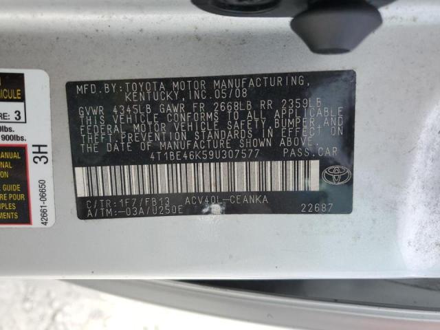 Photo 10 from auction – 2009 TOYOTA CAMRY BASE with VIN 4T1BE46K59U307577