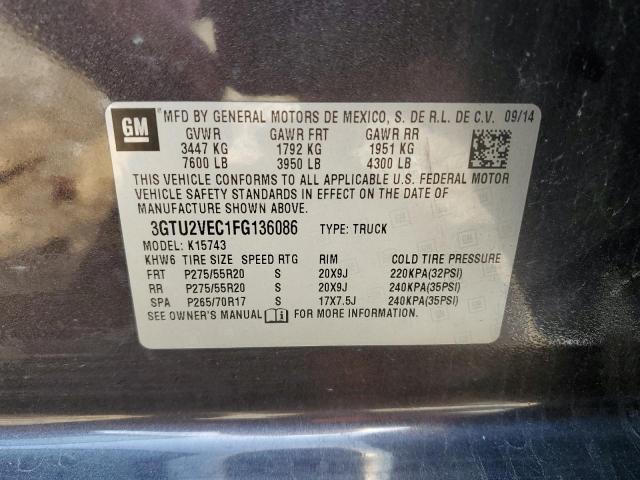 Photo 10 from auction – 2015 GMC SIERRA K15 with VIN 3GTU2VEC1FG136086