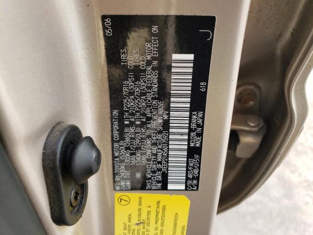 Photo 10 from auction – 2006 TOYOTA HIGHLANDER with VIN JTEEP21A560175921