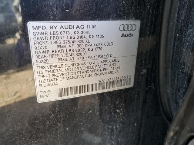 Photo 10 from auction – 2010 AUDI Q7 PREMIUM with VIN WA1LYAFE2AD002819