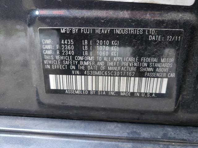 Photo 10 from auction – 2012 SUBARU LEGACY 2.5 with VIN 4S3BMBC65C3017162