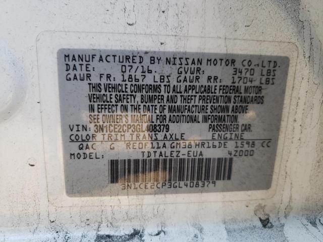 Photo 10 from auction – 2016 NISSAN VERSA NOTE with VIN 3N1CE2CP3GL408379