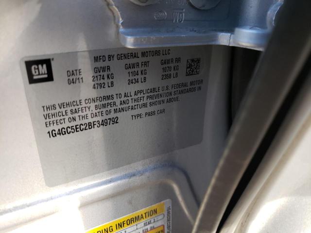Photo 10 from auction – 2011 BUICK LACROSSE C with VIN 1G4GC5EC2BF349792