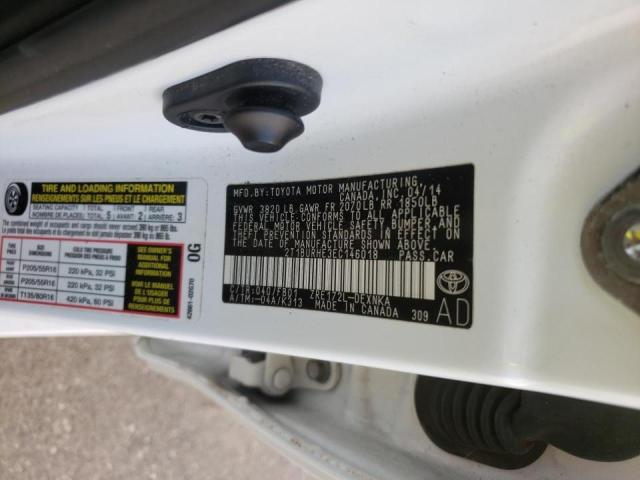 Photo 10 from auction – 2014 TOYOTA COROLLA L with VIN 2T1BURHE3EC146018