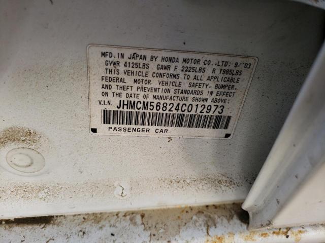 Photo 10 from auction – 2004 HONDA ACCORD EX with VIN JHMCM56824C012973