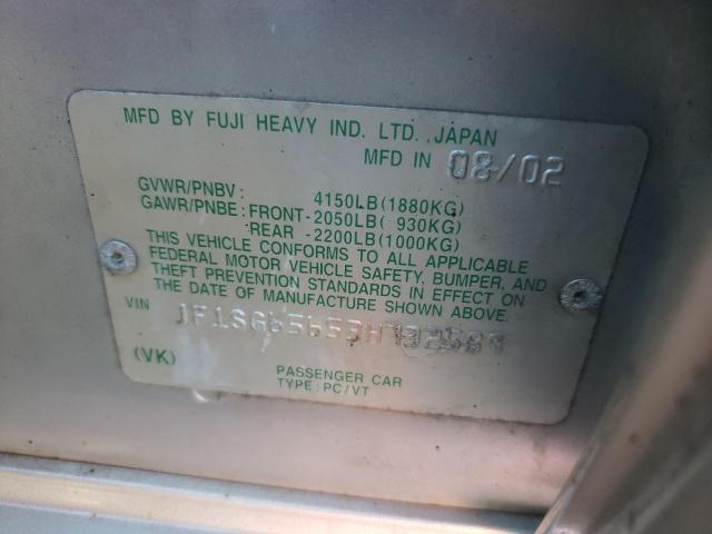 Photo 10 from auction – 2003 SUBARU FORESTER 2 with VIN JF1SG65653H732589