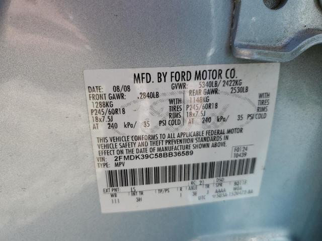 Photo 10 from auction – 2008 FORD EDGE LIMIT with VIN 2FMDK39C58BB36589