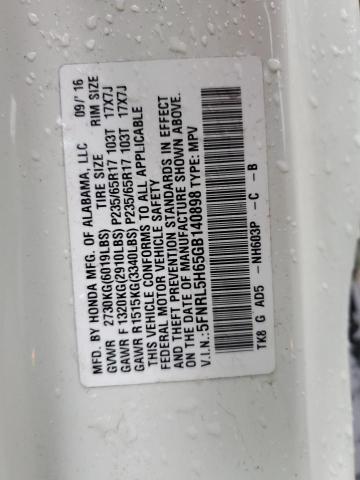 Photo 10 from auction – 2016 HONDA ODYSSEY EX with VIN 5FNRL5H65GB140898