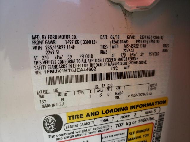 Photo 10 from auction – 2018 FORD EXPEDITION with VIN 1FMJK1KT6JEA44662