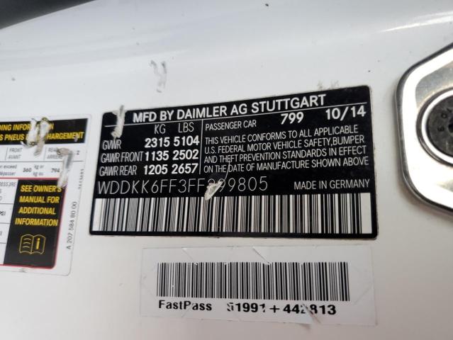 Photo 10 from auction – 2015 MERCEDES-BENZ E 400 with VIN WDDKK6FF3FF299805