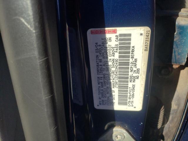 Photo 10 from auction – 2004 TOYOTA ECHO with VIN JTDBT123540340490