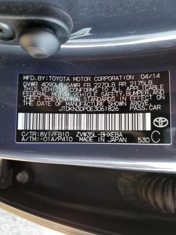 Photo 10 from auction – 2014 TOYOTA PRIUS PLUG with VIN JTDKN3DP0E3061826
