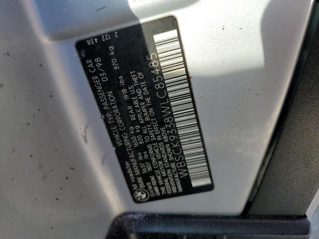 Photo 10 from auction – 1998 BMW M ROADSTER with VIN WBSCK9338WLC85485