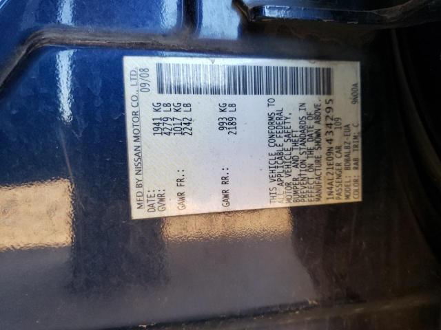 Photo 10 from auction – 2009 NISSAN ALTIMA with VIN 1N4AL21E09N434295