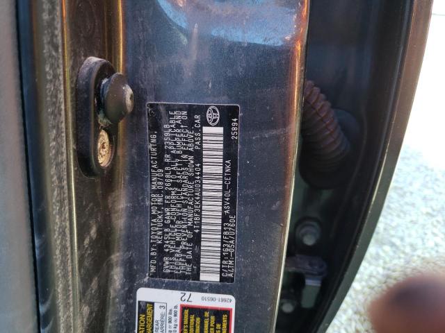 Photo 10 from auction – 2010 TOYOTA CAMRY BASE with VIN 4T1BF3EK4AU034404