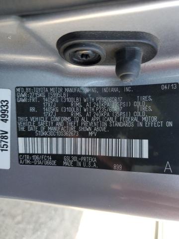 Photo 10 from auction – 2013 TOYOTA SIENNA LE with VIN 5TDKK3DC1DS362673