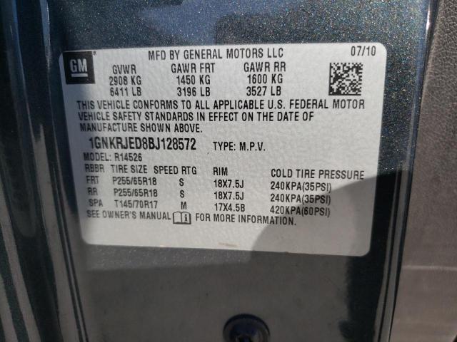 Photo 10 from auction – 2011 CHEVROLET TRAVERSE L with VIN 1GNKRJED8BJ128572