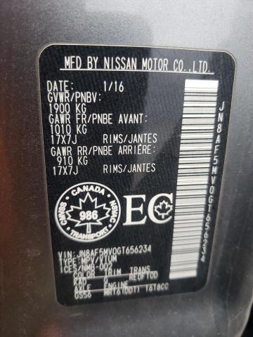 Photo 10 from auction – 2016 NISSAN JUKE S with VIN JN8AF5MV0GT656234