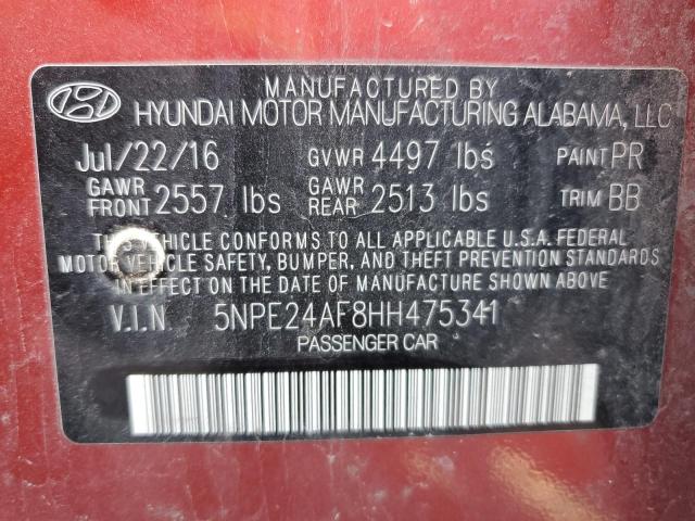 Photo 10 from auction – 2017 HYUNDAI SONATA SE with VIN 5NPE24AF8HH475341
