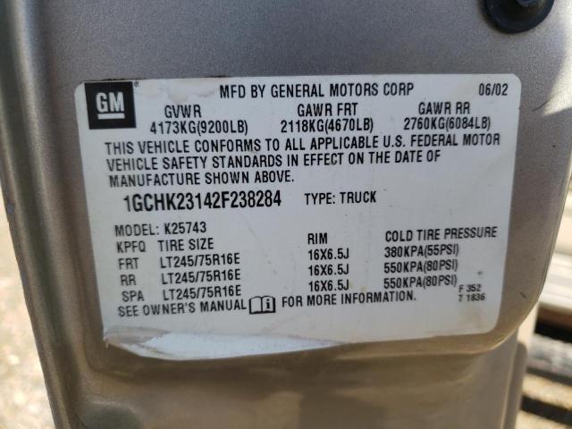 Photo 10 from auction – 2002 CHEVROLET SILVERADO with VIN 1GCHK23142F238284