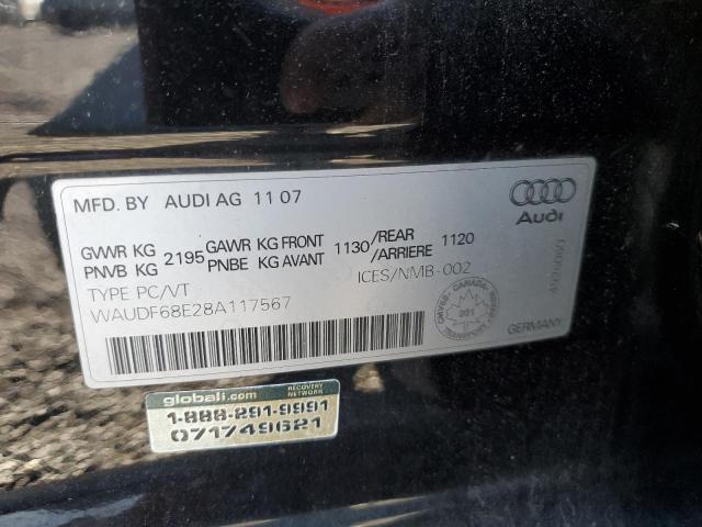 Фото 10 с аукциона – 2008 AUDI A4 2.0T QU с VIN WAUDF68E28A117567
