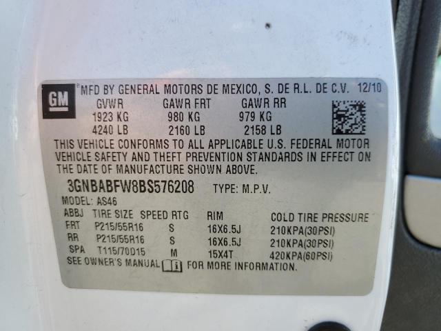Photo 10 from auction – 2011 CHEVROLET HHR LT with VIN 3GNBABFW8BS576208