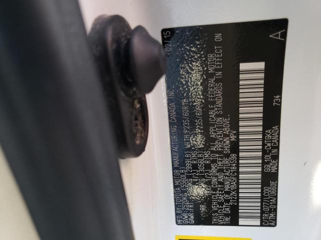 Photo 10 from auction – 2015 LEXUS RX 350 with VIN 2T2ZK1BA5FC184598