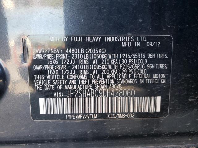 Photo 10 from auction – 2013 SUBARU FORESTER 2 with VIN JF2SHABC9DH428060