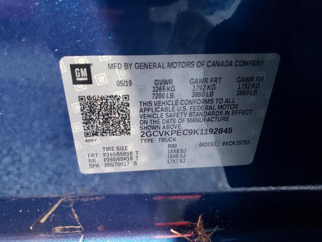 Photo 10 from auction – 2019 CHEVROLET SILVERADO with VIN 2GCVKPEC9K1192845