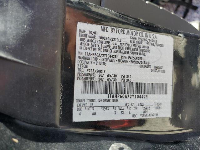 Photo 10 from auction – 2002 FORD THUNDERBIR with VIN 1FAHP60A72Y104425