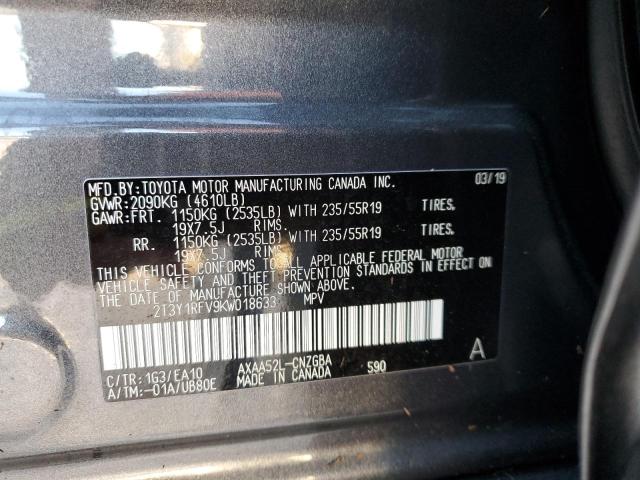 Photo 10 from auction – 2019 TOYOTA RAV4 LIMIT with VIN 2T3Y1RFV9KW018633