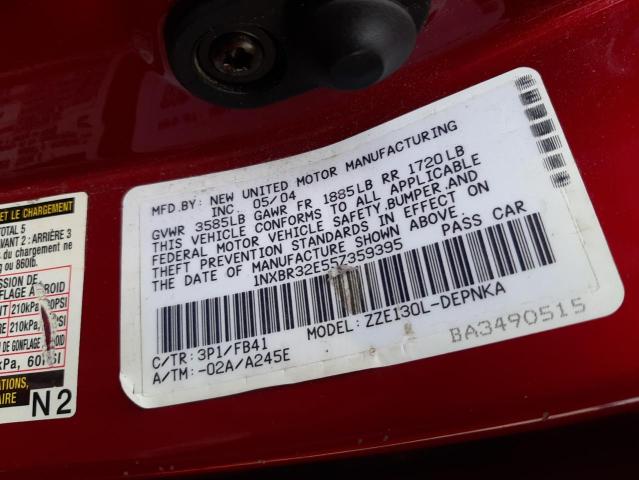 Photo 10 from auction – 2005 TOYOTA COROLLA CE with VIN 1NXBR32E55Z359395