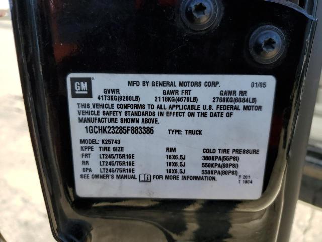 Photo 10 from auction – 2005 CHEVROLET SILVERADO with VIN 1GCHK23285F883386